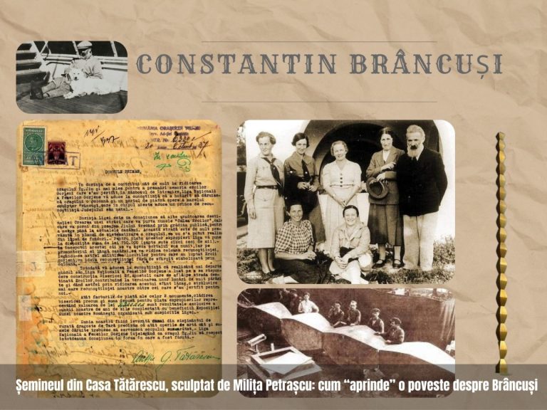 Șemineul din Casa Tătărescu, sculptat de Milița Petrașcu: cum „aprinde” o poveste despre Brâncuși